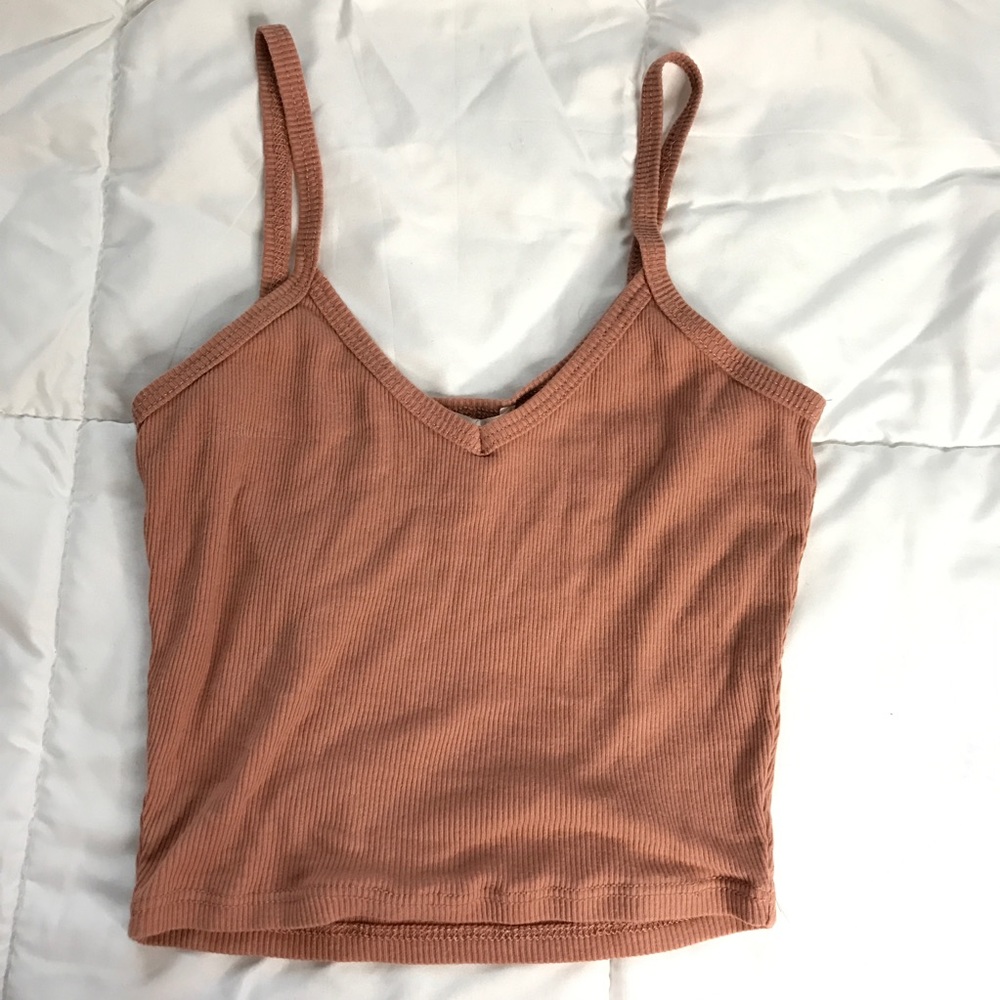Peach Tank Crop Top